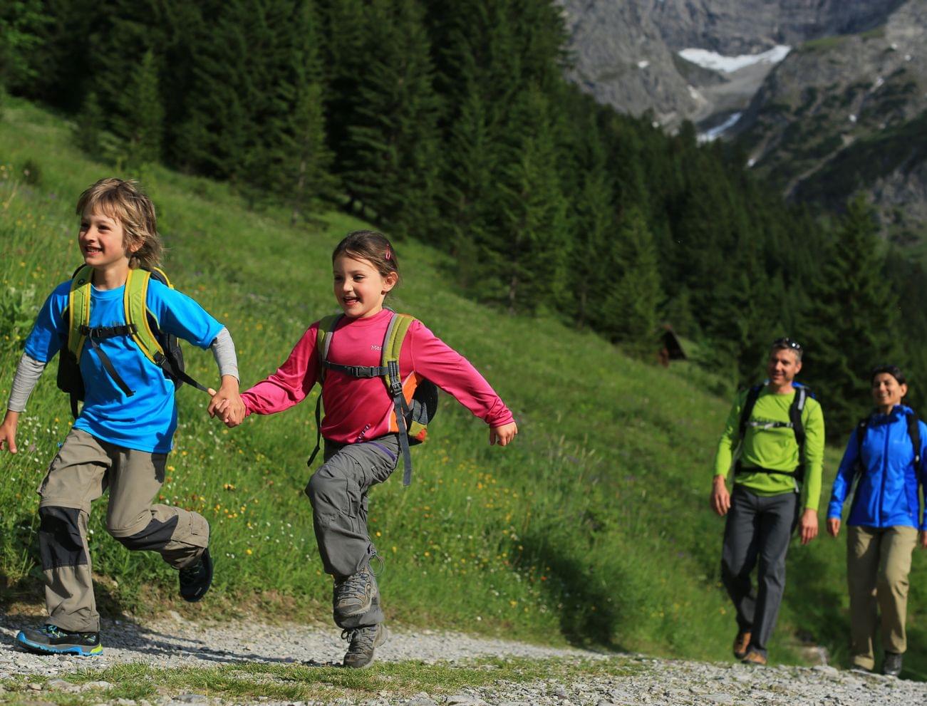 Family hike in Hirschegg